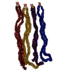 decoração de natal Kit festão coloridos vermelho, dourado, lilás e azul 5cm x 2metros enfeite de natal Goal