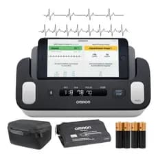 Monitor De Pressão Omron + Eletro + Bolsa Medidor Completo Bluetooth Eletrocardiograma