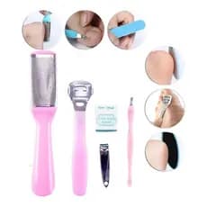 Kit Ralador De Calos Inox Lâminas Spa Dos Pés Tratamento Nf