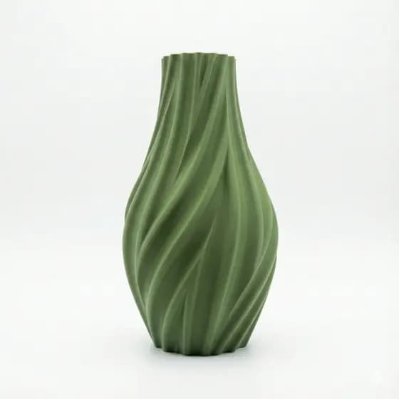 Vaso Decorativo 3D Espiral Moderno 18cm – Para Flores Secas | Design Geométrico | Leve e Resistente