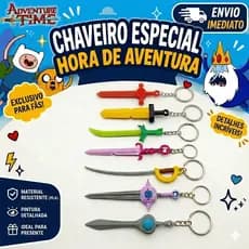 Chaveiro Espadas do Finn – Hora de Aventura ⚔️🧡