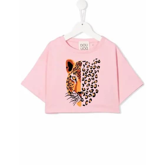 Cropped Blusa Curta Camiseta T-Shirt Onça