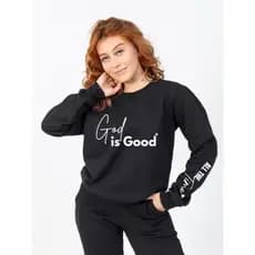 Blusa Moletom Flanelado Unissex Deus é Bom o Tempo Todo