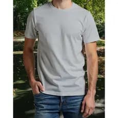 Camiseta Cinza Lisa Básica De Algodão Estilo E Conforto