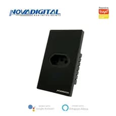 Tomada Inteligente de Embutir Wi-fi Novadigital Preta