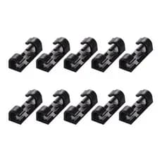 kit 100/50/20 clips fixador organizador de fios e cabos cor preta