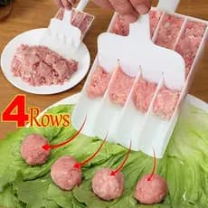 Máquina De Almôndega De Plástico , 4 Fileiras , Moldes Convenientes , Ferramentas Caseiras Magra , Casa , Faça Você Mesm