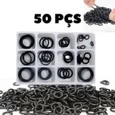 Kit 50 O-Rings de Borracha – Vedação para Sistemas Hidráulicos, Automotivos e Industriais