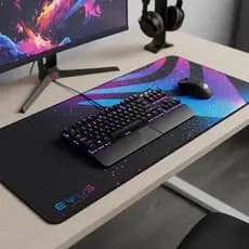MousePad Gamer Extra Grande 90cm x 40cm Speed Bordas Costuradas Base Emborrachada Evus MP-900B