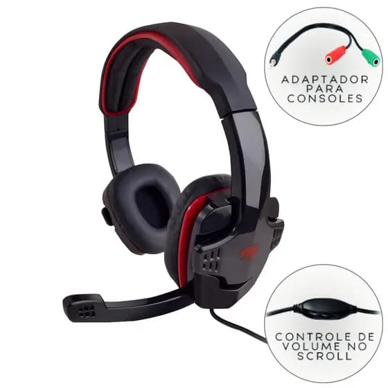Headset Gamer Fone De Ouvido Com Microfone Headphone Com Adaptador P3 PC Tablet Mobile Consoles Driver 40mm G-Fire Eph5
