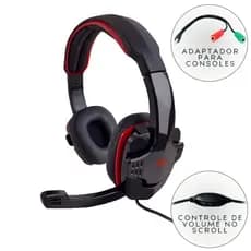 Headset Gamer Fone De Ouvido Com Microfone Headphone Com Adaptador P3 PC Tablet Mobile Consoles Driver 40mm G-Fire Eph5