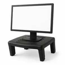 Suporte Base Para Monitor Quadrado Preto Com 4 Níveis De Ajuste Altura