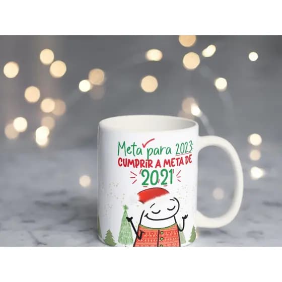 Caneca de Natal Flork e frases
