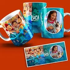 Caneca animes e desenhos - moana, luca, gragonball e mais
