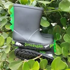 Promoção Galocha Flat Fosca Luelua Bota de Chuva Personagens Dinossauro Game
