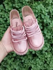 Coturno Infantil Menina Transparente Glitter Premium Solado Tratorado
