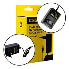 Carregador Fonte de Alimentação Parafusadeira [21V]Carregador Bivolt 21V Fonte Para Parafusadeira Carregador Ate 48v