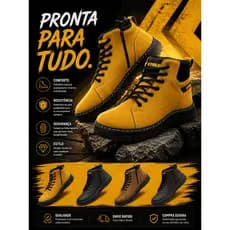 Coturno Masculino Moderno com Cadarço e Zíper Estilo e Durabilidade