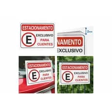 2 Placa Estacionamento Exclusivo Para Clientes Sinalização