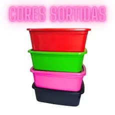 Kit 4 Potes Hermetico Vasilhas Plástico Com Tampa 4L Qualidade Microondas Freezar Vasilha Alimentos