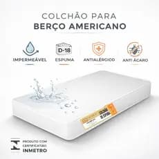 Colchão De Berço Impermeável 130x70 Modelo Americano