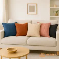 Kit 2 Capas para Almofada Suede decorativa sala Zíper invisível premium 45x45cm