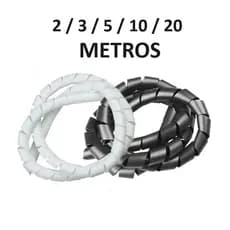 Organizador de Fios Espiral 12.4 mm 1/2 Polegada 1/ 3/ 5/ 10/ 20 Metros