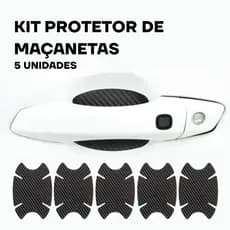 5 Protetores de Maçaneta de Carro Fibra de Carbono