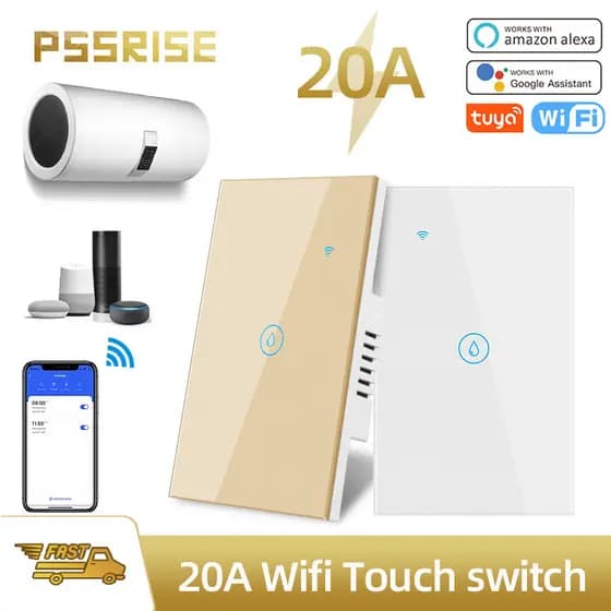 Interruptor Inteligente Americano E Australiano , De Parede Sensível Ao Toque 20A graffiti De Aquecedor De Água Wi-Fi