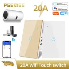 Interruptor Inteligente Americano E Australiano , De Parede Sensível Ao Toque 20A graffiti De Aquecedor De Água Wi-Fi
