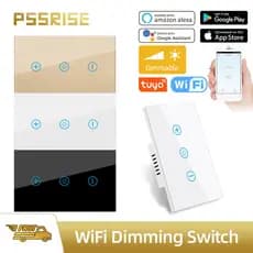 Comutador WiFi inteligente, comutador Aleax controlado pela voz, padrão americano