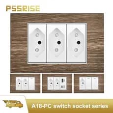 Interruptor De Luz Montado Na Parede PSSRISE Com Painel De Carregamento Branco , Seguro E Fácil De Instalar-M18