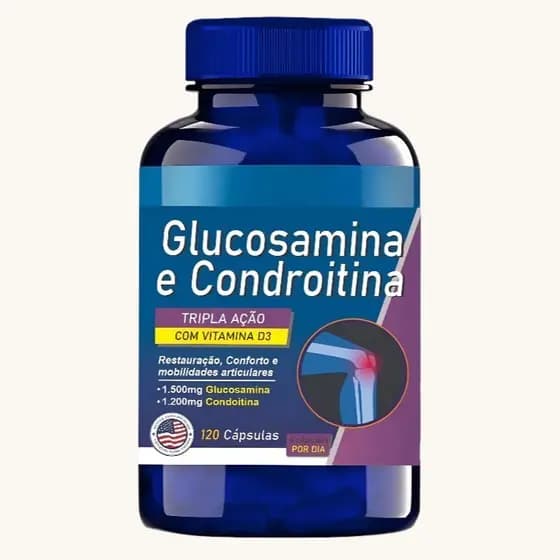 Glucosamina 1500mg + Condroitina 1200mg com 120 Capsulas