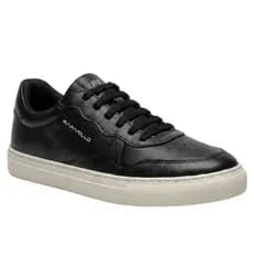 Sapatênis Rarafillo Masculino Casual de Couro Confortável Tênis Masculino Calce Fácil Com Elástico