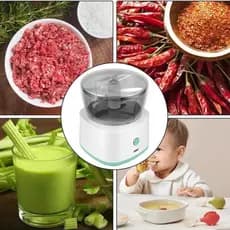 Mini Processador Manual de Alimentos 3 Lâminas Inox – Tritura Alho, Cebola e Legumes Rápido