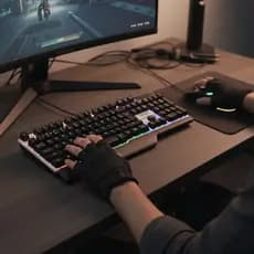 Kit Teclado + Mouse Semi Mecânico Gamer Led Rgb Óptico + Nf