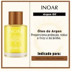 Óleo Argan Inoar para Cabelos 7ml Original – Anti-Frizz, Brilho Intenso e Hidratação Imediata