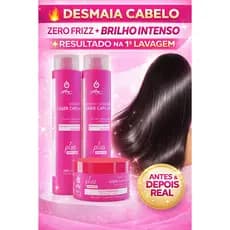 Kit AnyLiss Desmaia Cabelo 3 Itens Zero Frizz + Hidratação Profunda + Brilho de Salão Pronta Entrega