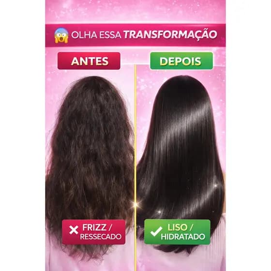 Kit Completo AnyLiss Desmaia Cabelo Shampoo + Condicionador + Máscara Brilho e Maciez Instantânea