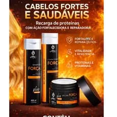 AnyLiss Força Capilar Kit Completo Hidratação + Reconstrução + Resistência Cabelos Fortes e Brilhantes