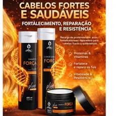 Kit AnyLiss Força Capilar 3 Produtos Shampoo 400ml + Condicionador + Máscara Reparação e Crescimento