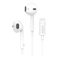 Fone De Ouvido iPhone iOS Conexão Direta Kaidi 7010 Controle Volume Intra-Auricular Sem Bluetooth P