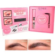 Kit Gel e Fixador para Sobrancelhas 3D Brow Fixer - Love Rain (Efeito Lamination)