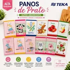 20 Pano De Prato Copa Atoalhado Teka 100% Algodão Felpudo