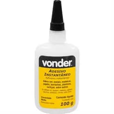 Cola Instantânea, Adesivo instantâneo 100g Industrial Cianocrilato Vonder