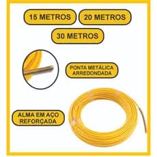 Passador de fios Sonda Para Cabos Elétricos Vonder 15m 20m 30m Com Alma de Aço