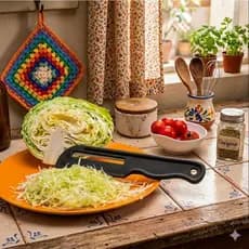 Fatiador de Legumes em Aço Inox Cortador de Batata Pepino Cenoura Frutas Manual