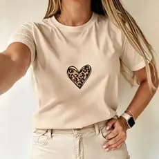 Camiseta Feminina Minimalista Algodão TShirt Blusa Premium Estampada
