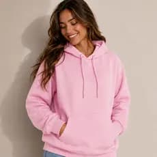 Blusa De Frio Canguru Moletom Feminino Liso Flanelado Com Capuz Inverno Quentinho Básico