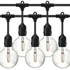 Varal de Lâmpadas Casamento Gambiarra 5m Externo LED Filamento G95 Luz Amarela Branco Quente 2200K